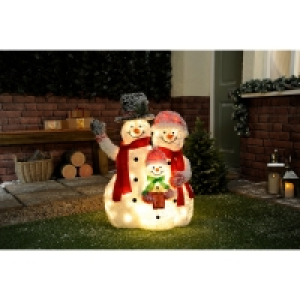 LED Christmas Snow Family With Timer - 79cm £99.99