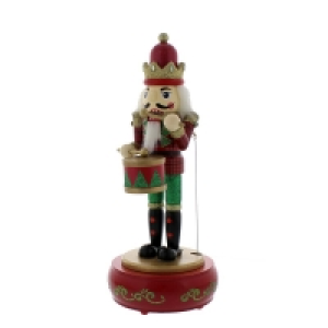 Animated Nutcracker Christmas Decoration Red & Gold - 32cm £22.49