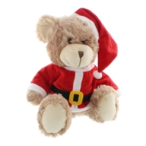 Bear Soft Toy Christmas Decoration Red & White - 30cm £8.99