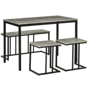 Homcom Dining Table And Chairs Set For 4 People £109.99