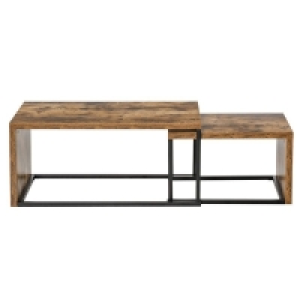 Homcom Set Of 2 Coffee Tables Industrial Style Tea Table £69.99
