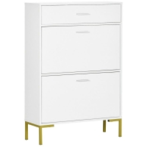 Homcom Modern Shoe Cabinet With 2 Flip Doors £84.99