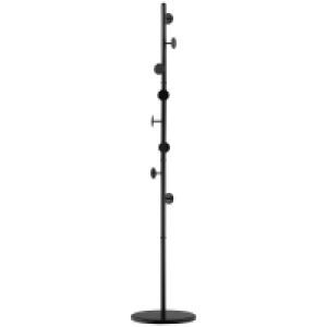 Homcom Slimline Metal Coat Stand With Round Hooks - Black £34.99