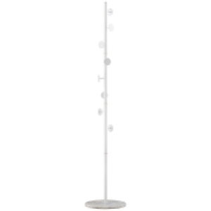 Homcom Slimline Metal Coat Stand With Round Hooks - White £39.99