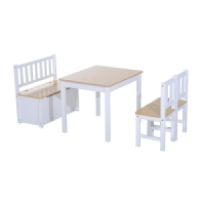 Homcom 4-Piece Kids Table And Chair Set With 2 Wooden Chairs £94.99