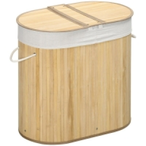Homcom Bamboo Laundry Basket With Lid £29.99