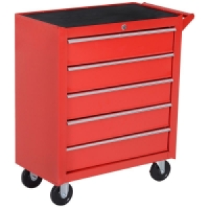 Durhand Roller Tool Cabinet 5 Drawers-Red £139.99