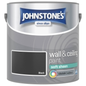 Johnstones Paint Soft Sheen Emulsion - Black 2.5L £12.00
