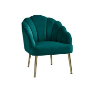 Sophia Scallop Occasional Chair - Teal