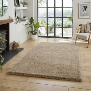 Ozzy Plain Shaggy Rug - Natural - 120x170cm £50.00