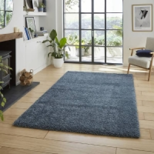 Ozzy Plain Shaggy Rug - Petrol Blue - 120x170cm £50.00