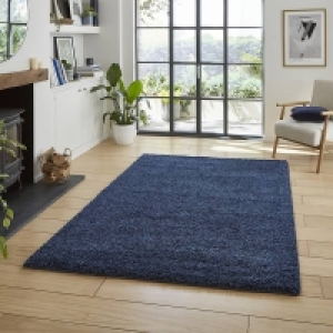 Ozzy Plain Shaggy Rug - Navy - 120x170cm £50.00