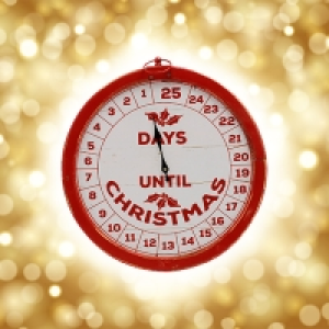Countdown Clock Christmas Decoration Red & White - 37.5cm £22.49