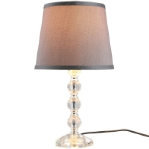 Homcom Crystal Glass Bedside Table Lamp Grey £22.49