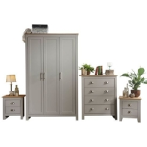 Lancaster 4 Piece Bedroom Furniture Set Grey £438.99