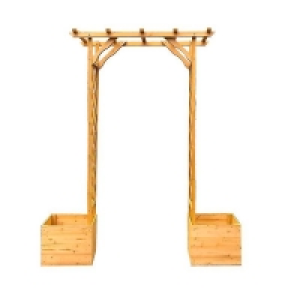 Homebase Wooden Garden Arched Trellis with Planters £47.50