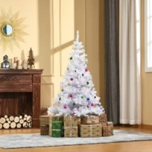 5ft Decorated Christmas Tree Artificial - White 680 Tips £27.49