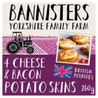 Morrisons  Bannisters Farm 4 Cheese & Bacon Potato Skins