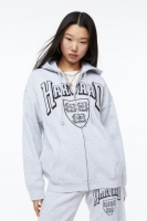 Printed zip-through hoodie £8.00