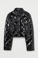 HM  Quilted patent jacket