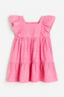 HM  Flounce-trimmed broderie anglaise dress