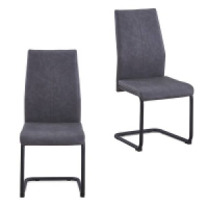 Skelby Cantilever Dining Chairs - Set of 2 - Grey £130.00