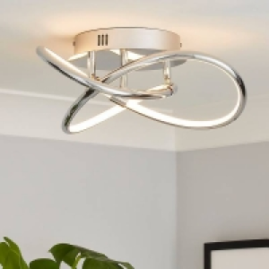 Bailey LED Spiral Flush Ceiling Light - Chrome £95.00