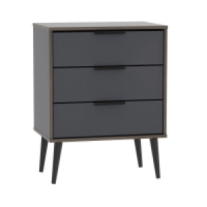Drayton Chest of Drawers Natural & Black 3 Drawers £199.00