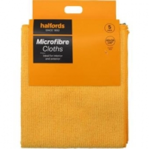 Halfords  Halfords Microfibre Cloths 5 Pack 300286