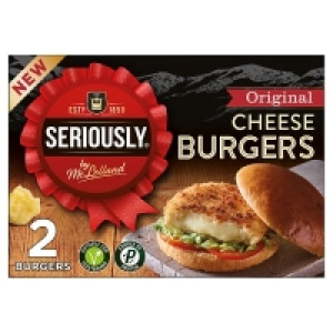 Waitrose  Seriously 2 Vegetarian Cheddar Cheese Burgers180g