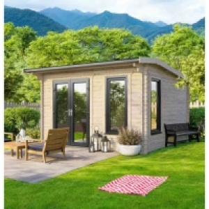RobertDyas  Power 12x10 Apex Log Cabin - Left Hand Door