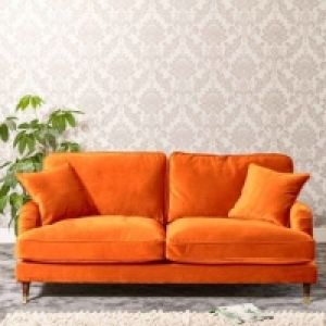 RobertDyas  Duval 3 Seat Sofa Burnt Orange