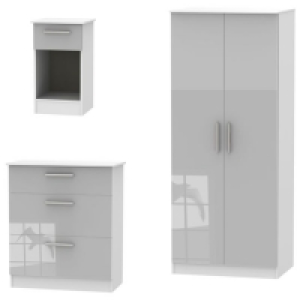 RobertDyas  Ready Assembled Goodland 3-Piece Bed Set - Grey