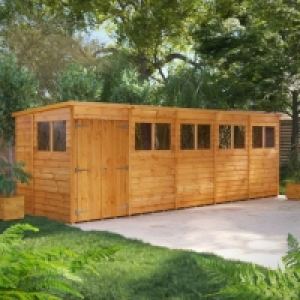 RobertDyas  20X6 Power Overlap Pent Double Door Shed