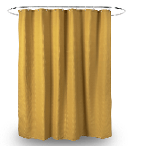 Homebase  Homebase Waffle Ochre Shower Curtain