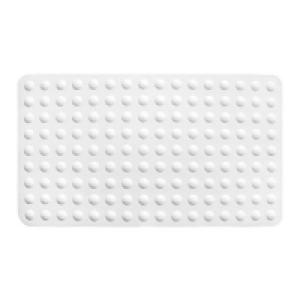 Homebase  Aqualona Bubbles Bath Mat - White