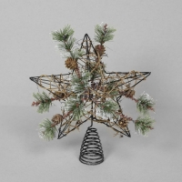 InExcess  25cm Natural Woodland Star Topper Christmas Decoration