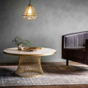 RobertDyas  Novara Coffee Table Champagne 90 X 90 X 42Cm