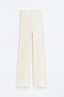 HM  Flared fluffy-knit trousers