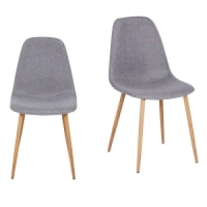Homebase  Ludlow Upholstered Dining Chair - Set of 2 - Grey