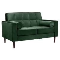 Homebase  Draper Velvet 2 Seater Sofa in a Box - Green