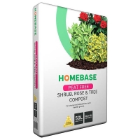 Homebase  Homebase Peat Free Shrub Rose Tree Compost - 50L