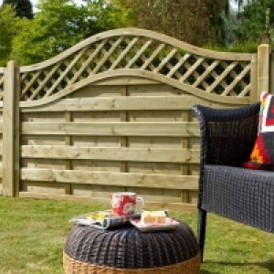 Homebase  Forest Prague Fence Panel - 4ft - Pack of 4