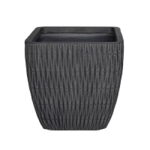 Homebase  House Beautiful Roma Weave Charcoal Square Pot - 25cm