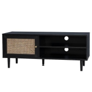Homebase  Kubu Rattan TV Stand - Black