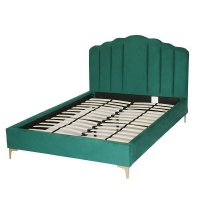 Homebase  Sophia Scallop Double Bed - Emerald