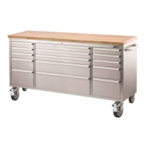 Homebase  Ultimate Storage 72 Inch Tool Storage Trolley 15 Drawers