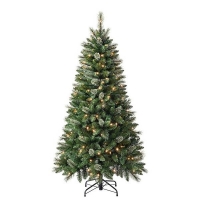 Homebase  6ft Scandinavian Pine Pre-lit Artificial Christmas Tree