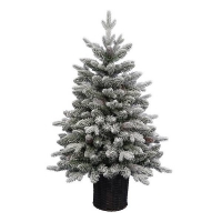 Homebase  3ft 5in Mixed Tip Flocked Artificial Christmas Tree