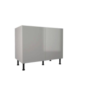Homebase  High Gloss Slab Grey 1000mm Base Unit